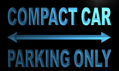 Compact Car Parking Only Neon Light Sign
